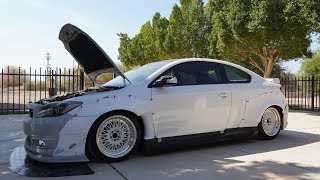 Fitting Kaminari Side Skirts and ABS Side Splitters... Scion Tc Kaminari Wing