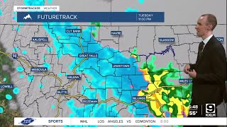Below average temperatures and areas of rain/snow around this week
