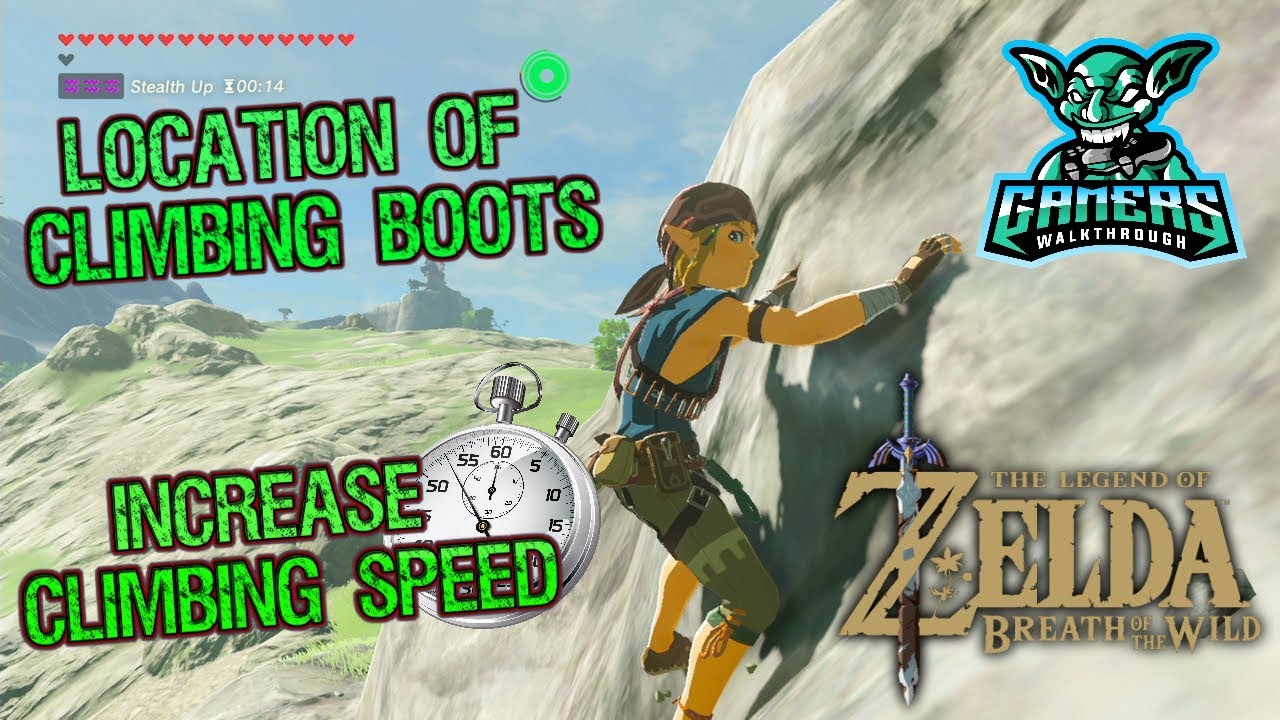 ZELDA Breath of the Wild How to get the Climbing Boots Location HD