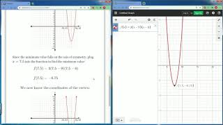 DeltaMath Quadratic Extreme Value from Equation