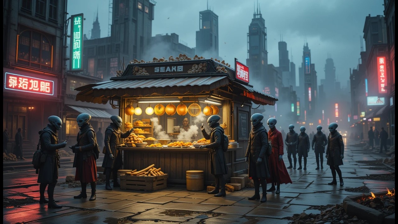 After the Apocalypse, His Mysterious Food Stall Drew Hungry Alien Visitors