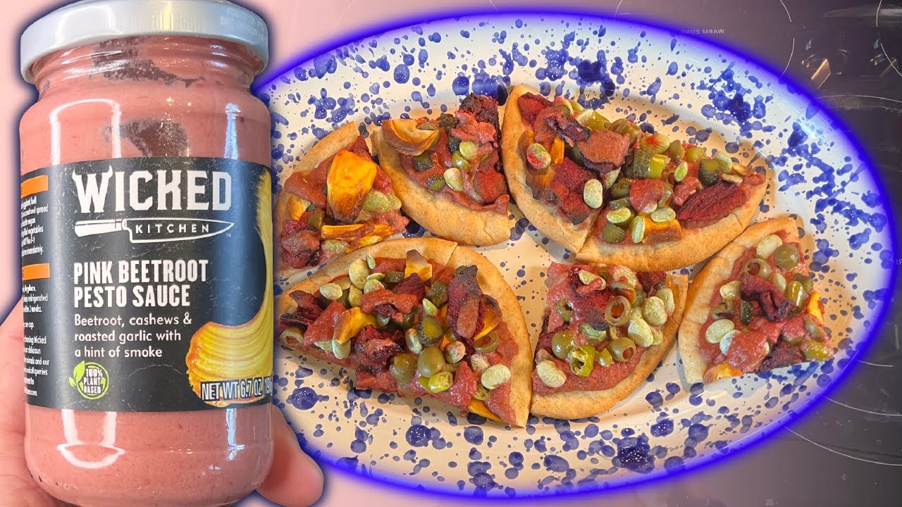 Wicked Kitchen Pink Beetroot Pesto / Pickled Beet & Jackfruit Pizza The Cookin' Camper YouTube