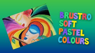 Radha Krishna painting using Brustro Soft pastel colours screenshot 5