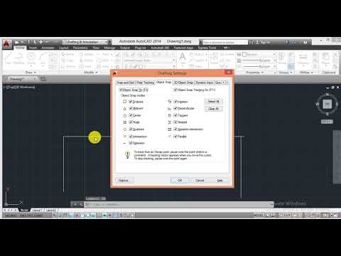How to Use object snap in autocad or how to visible mid, center, end etc points
