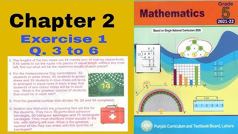 5th math Chapter 2 Exercise 1 | Q. 3,4,5 and 6 || Words problem || HCF || Ilmi Darasgah