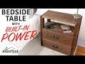 Nightstand With Built-In Power - Woodworking Project