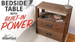 Nightstand With Built-In Power - Woodworking Project