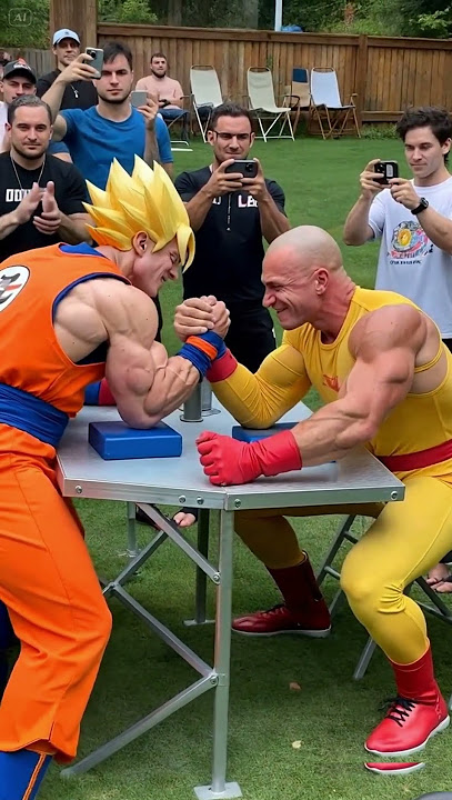 Goku Vs Saitama WHO WILL WIN? #armwrestling #goku #saitama #anime  #animecharacter