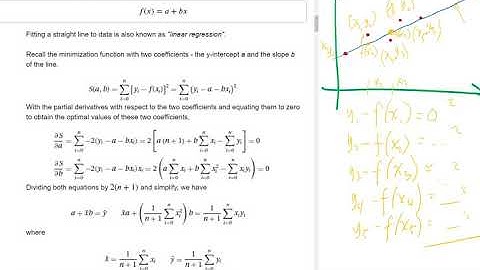 3.8 - Curve Fitting using Least Squares Method - Fitting Data in a Straight Line - Linear Regression