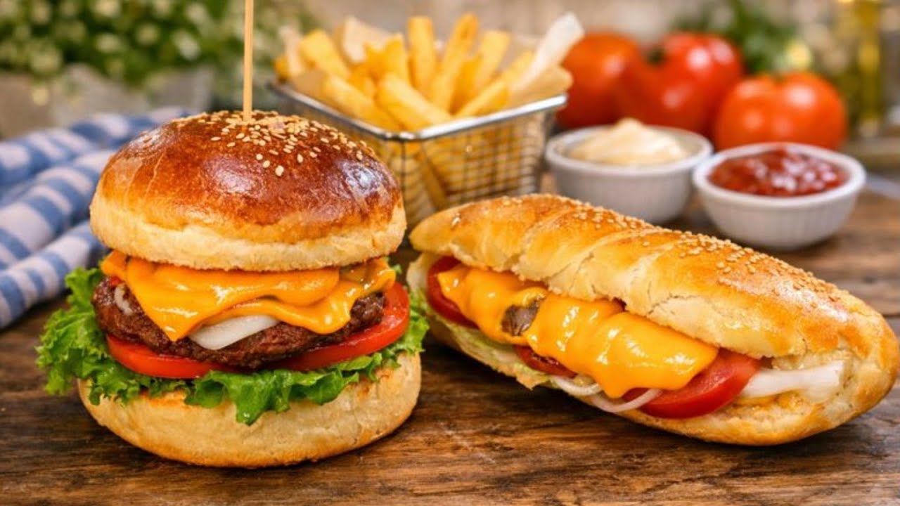 برغر لذيذ في المنزل مع صلصة خاصة | وصفة ناجحة و سهلة بطعم المطاعم