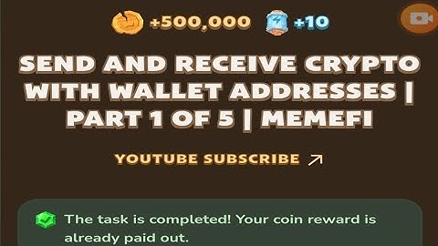 SEND AND RECEIVE CRYPTO WITH WALLET ADDRESSS | PART 1 OF 5 | MEMEFI | Memefi New Video Code