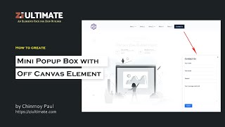 How to create the sliding popup box on Zion Builder