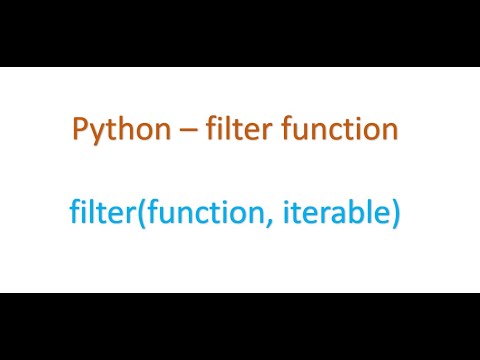 Python Interview questions - What is filter function