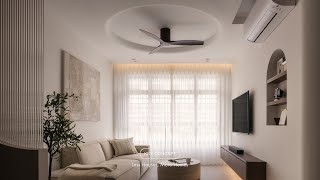 Wood Minimalist Home Tour | Natural Warmth Interior Design in a 5-Room HDB screenshot 1