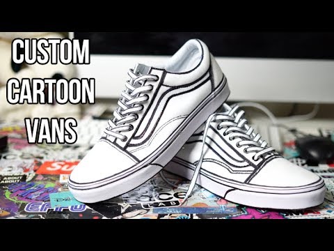 CUSTOM CARTOON VANS!!! (TUTORIAL) - YouTube