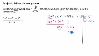 Polinomları Doğrusal İfadelere Bölme Eksik Terim Matematik Cebir