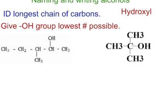 Video #68 Naming And Writing Alcohols