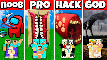 Minecraft Battle FAMILY AMONG US SMILE ROOM SCP HOUSE CHALLENGE NOOB vs PRO vs HACKER GOD Animation