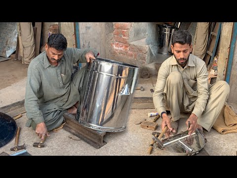 How to Convert Galvanized Metal Sheet Into a 100 Litter Water Tank || Making Water Storage