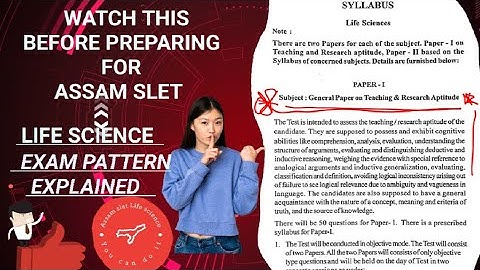 SLET LIFESCIENCE EXAM PATTERN//ASSAM BEGINNER // #assam #exam #SLET