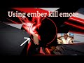 Using The ember kill emote against people in|The Strongest Battle Grounds