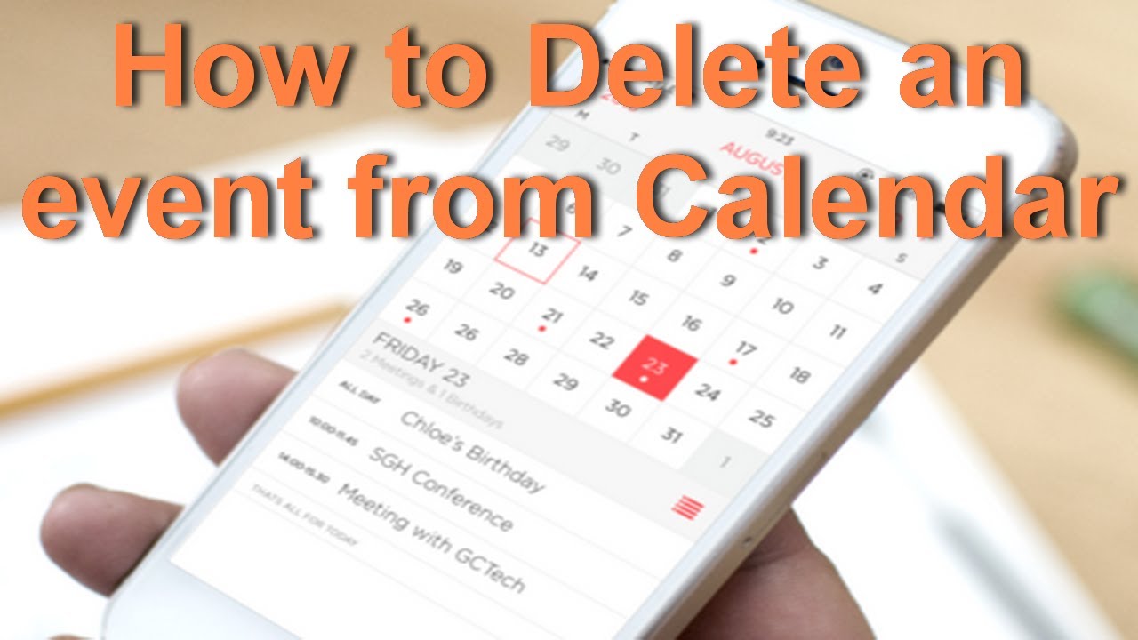 How to delete an event from calendar in iOS 7 YouTube