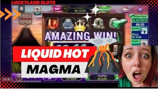 LIQUID HOT MAGMA! AMAZING WINS BONUS TIME LuckyLand Slots Play Free Slot Games to redeem cash