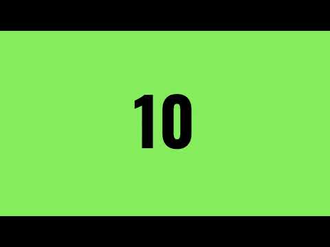 Countdown Timer 10  sec  green screen with Sound effects and Time up | no copyright
