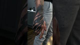 Abstract heavy blackwork tattoo