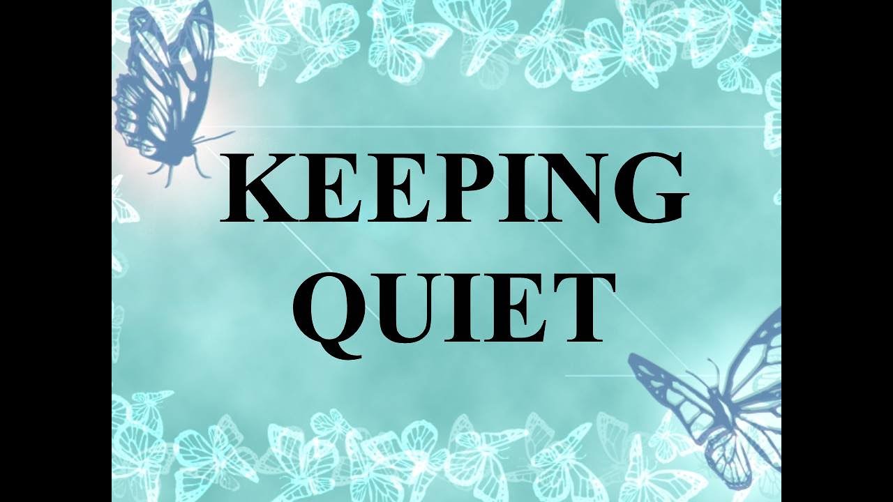 poetry 03 Keeping Quiet YouTube