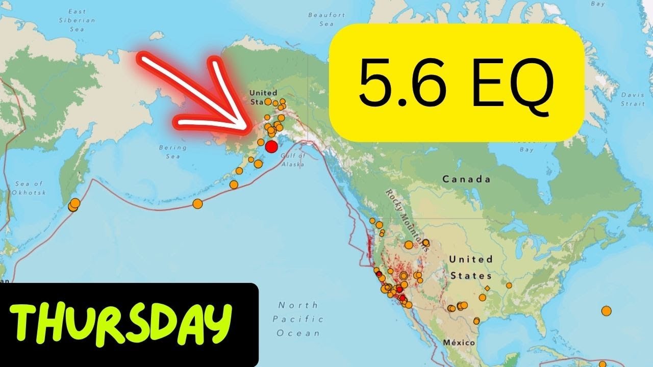 Землетрясение магнитудой 5,6 к югу от Анкориджа, Аляска. Йеллоустонское землетрясение? Обновление...
