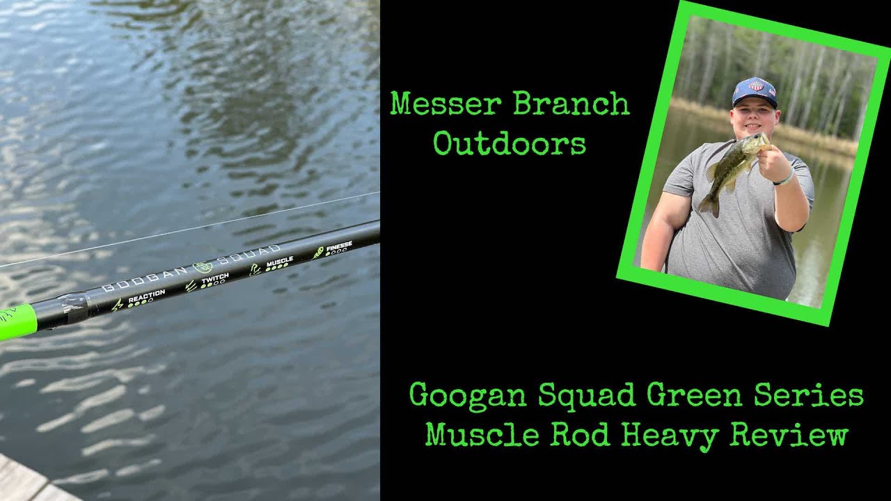 Googan Squad Green Series Muscle Rod Review (Catching Large Catfish) 