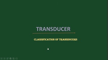 Classification Of Transducer for NTA UGC-NET UNIT 10