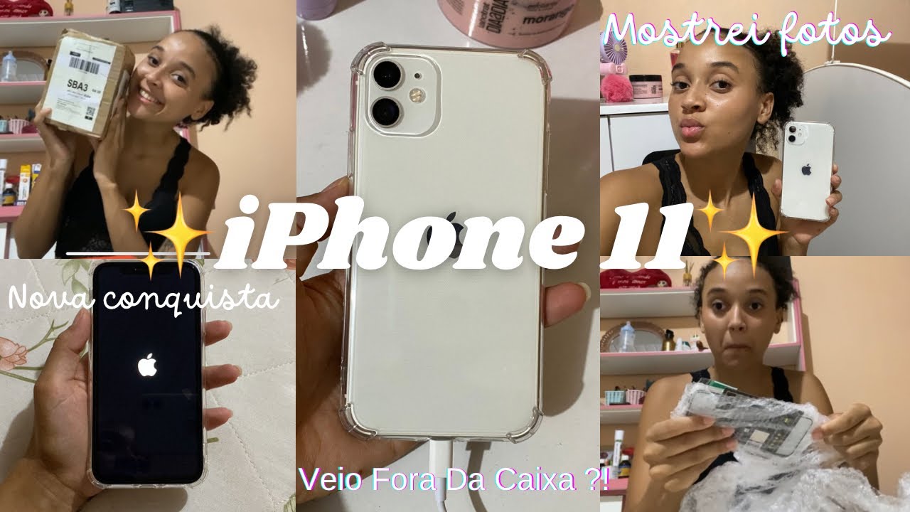 MEU CELULAR NOVO📱💕 IPHONE 11 Branco 128gb Unboxing 2024