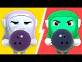 GHOST SUPERHERO vs. SUPER CHAMELEON: Bowling war! - Superpower Competition