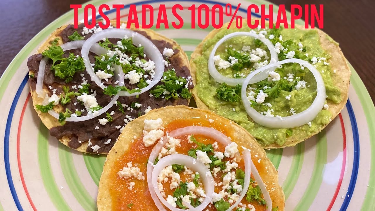 Tostada de guacamol, frijol y salsa 100 % 🇬🇹 guatemalteco