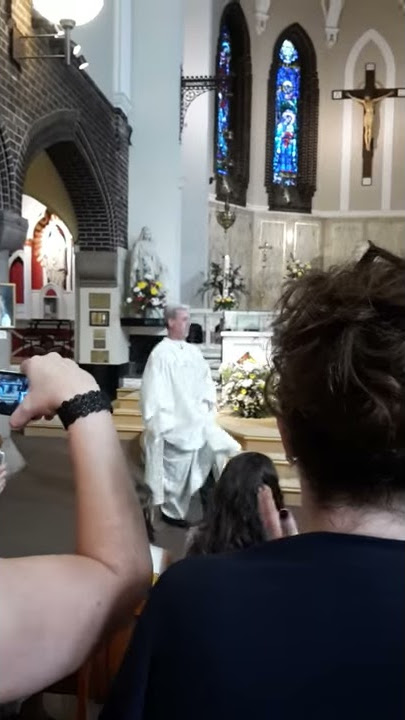 Irish dancing priest at St Theresa's church, Liverpool!