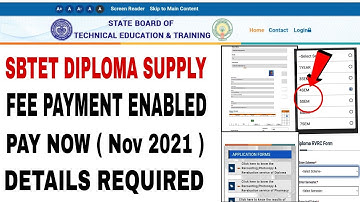 AP DIPLOMA INSTANT SUPPLY FEE PAYMENT ENABLED | REQUIRED DETAILS 2021