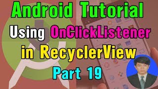 Android Tutorial - #19 Android Recyclerview onClickListener