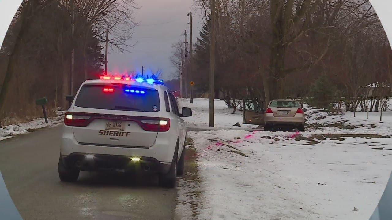 Man in life-threatening condition after car crashes into tree - YouTube