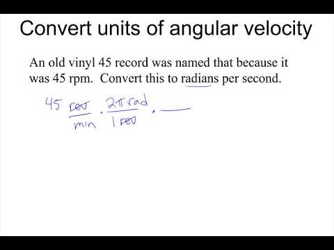 Trig angular velocity