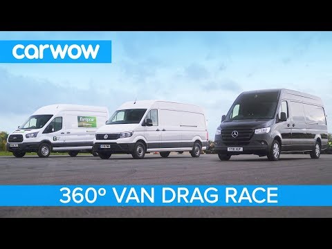 Mercedes Sprinter vs Ford Transit vs VW Crafter - 360 VAN DRAG & ROLLING RACE - Mercedes Sprinter vs Ford Transit vs VW Crafter - 360 VAN DRAG & ROLLING RACE