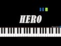 Mariah Carey - Hero Piano Tutorial
