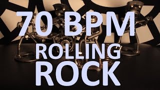 70 BPM - Rolling Rock - 4/4 Drum Track - Metronome - Drum Beat