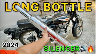 Long Bottle Silencer in Bullet Standard 350🔊🔥 | Loudest Silencer ever😱💥| Best Silencer for Bullet💯 |