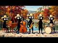Hot Stone, Cool Creek. Black Cats Sunlit Vintage Noir Jazz among the Hill Country Maples