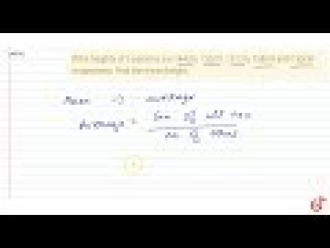 If The Heights Of 5 Persons Are 144cm 152cm 151cm 158cm And 155cm