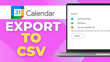 How To Export Google Calendar To CSV File