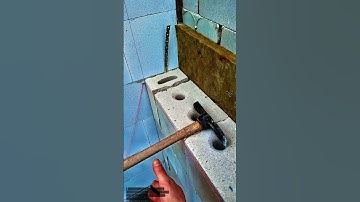 Precise Wall Adjustment – Chiseling Aerated Concrete Block for Alignment