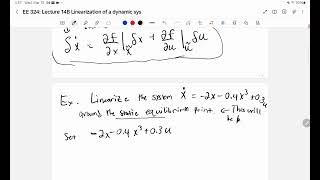 Lecture 14B: Linearization of a full system model